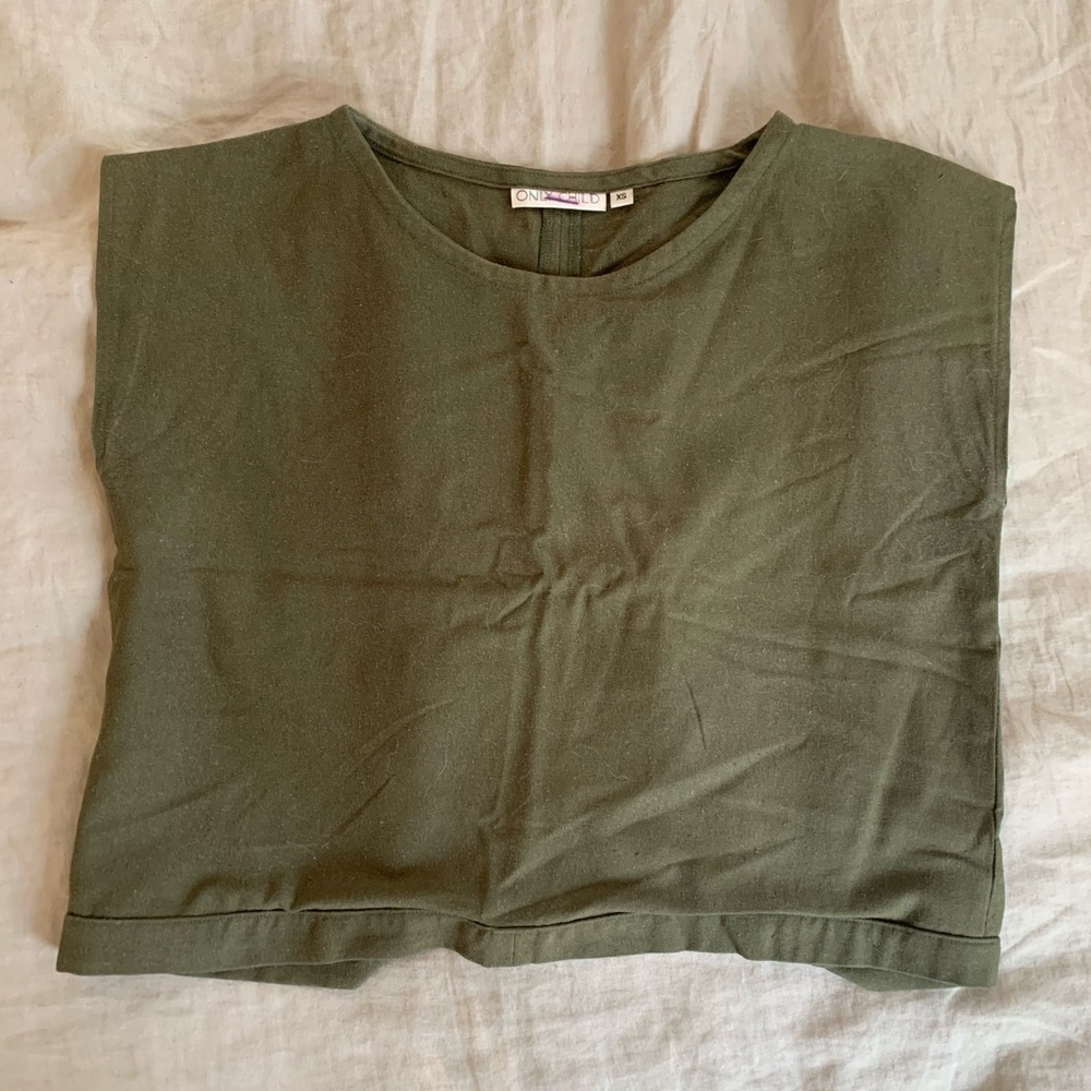Only Child raw silk crop top